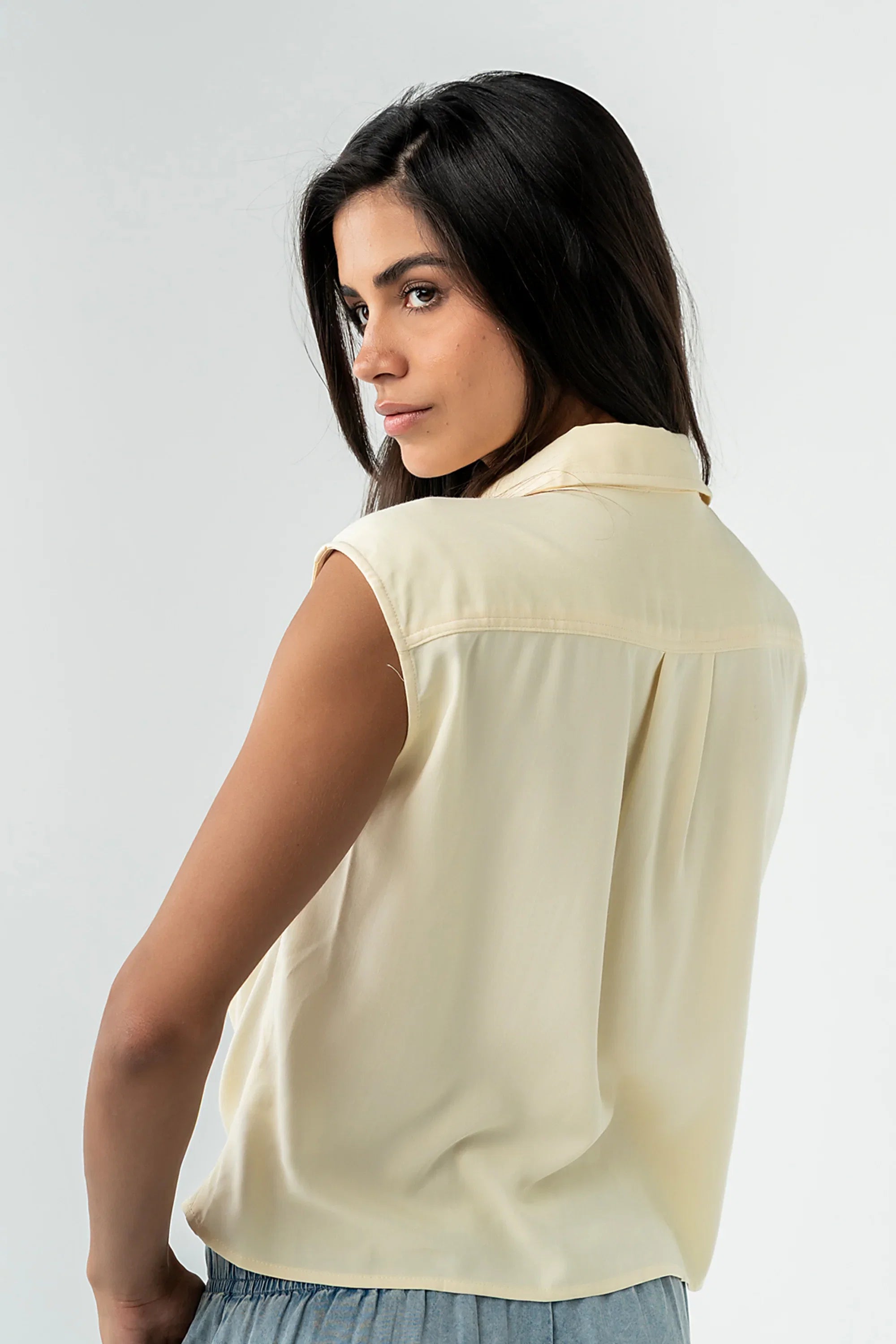 Gianna Button Up in Yellow