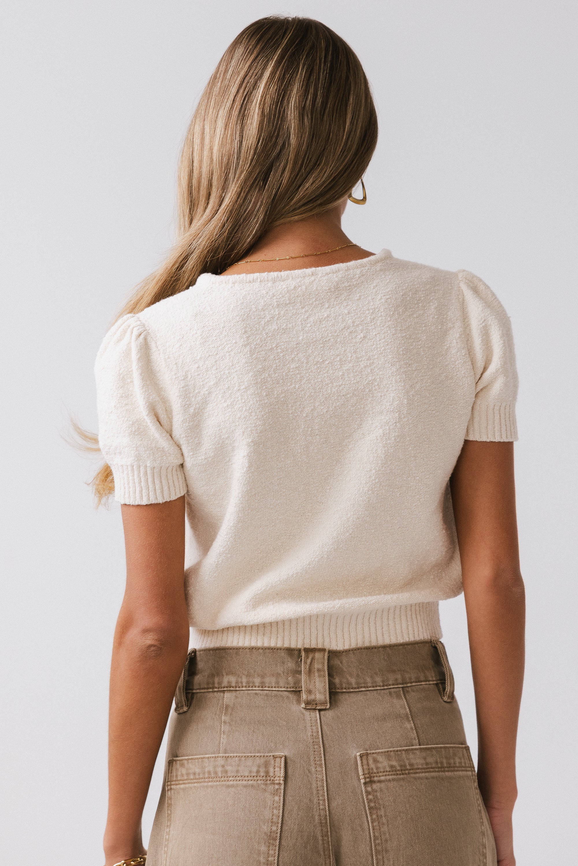 Brady Knit Top in Cream