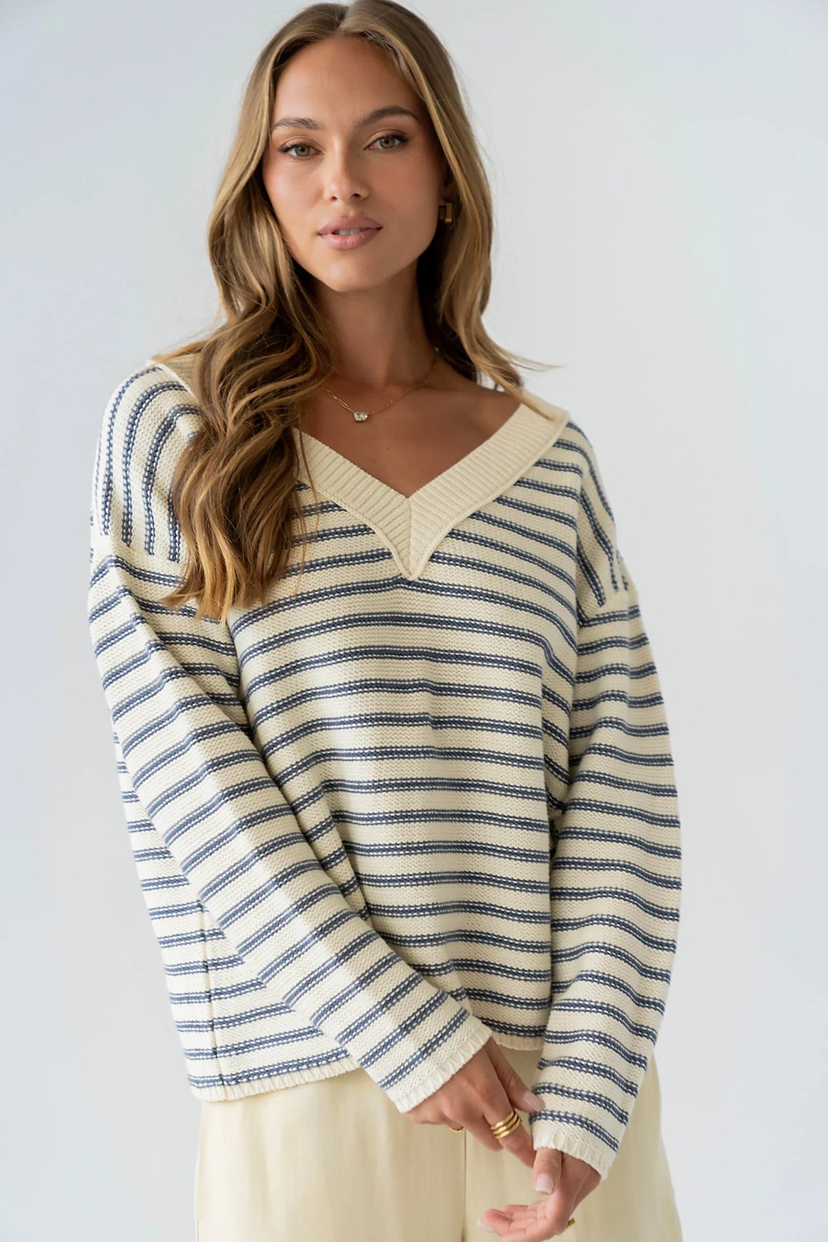 Amberly Striped Oversized Sweater