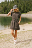 Go Getter Mini Dress in Charcoal FINAL SALE