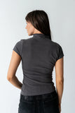 Marilyn Gathered Top in Grey