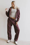 Ezra Zip Up in Burgundy FINAL SALE