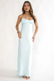 Paula Maxi Dress Mint Satin Slip Dress