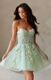 POSEY MINI DRESS FLORAL LACE CORSET COCKTAIL DRESS