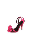 Pink Stiletto Heel Flower High Heel Sandals