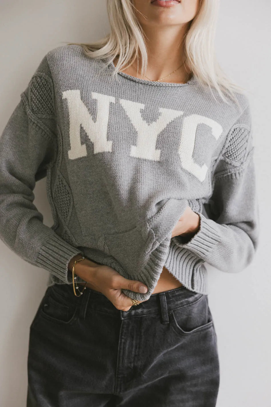 NYC Cable Knit Sweater FINAL SALE