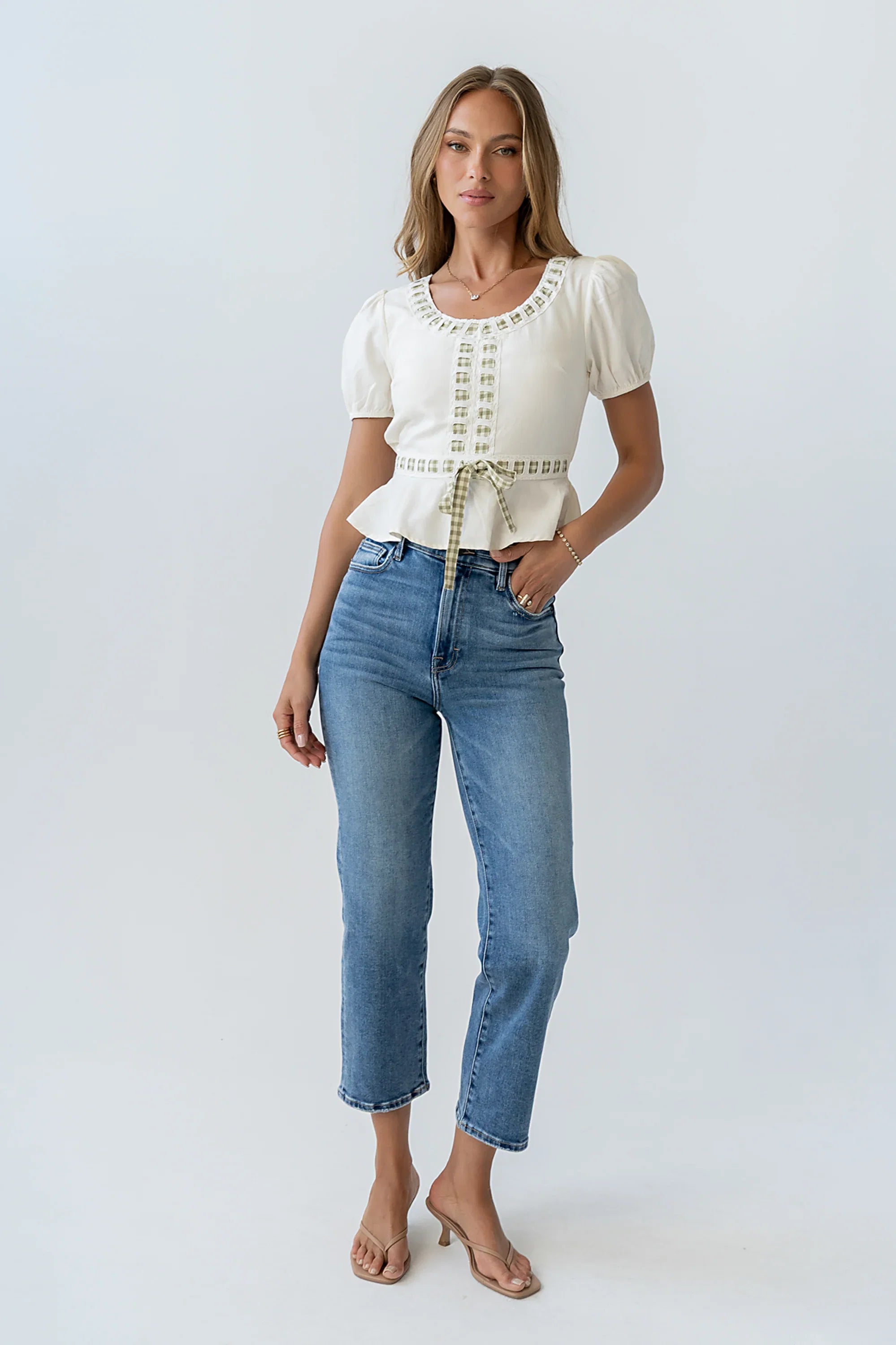 Wesley Baby Doll Top in Ivory