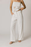 Karie Crochet Pants in White FINAL SALE