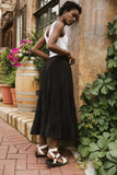 Cody Ann Tiered Skirt in Black