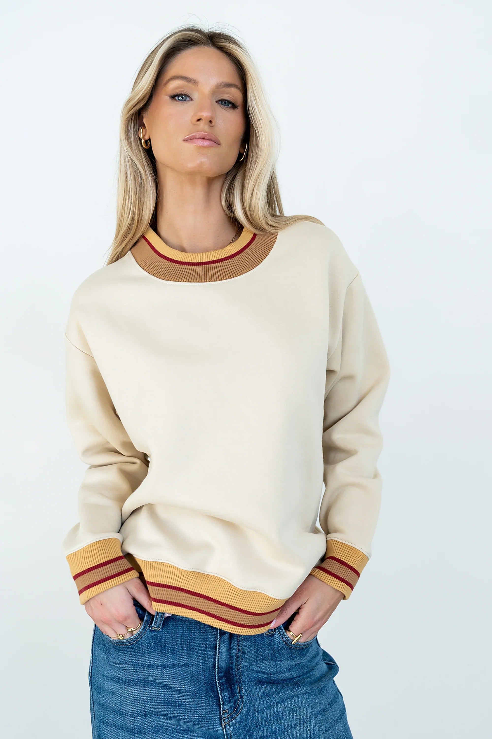 Marie Oversized Sweatshirt in Bone FINAL SALE