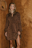 Myles Floral Mini Dress in Brown FINAL SALE
