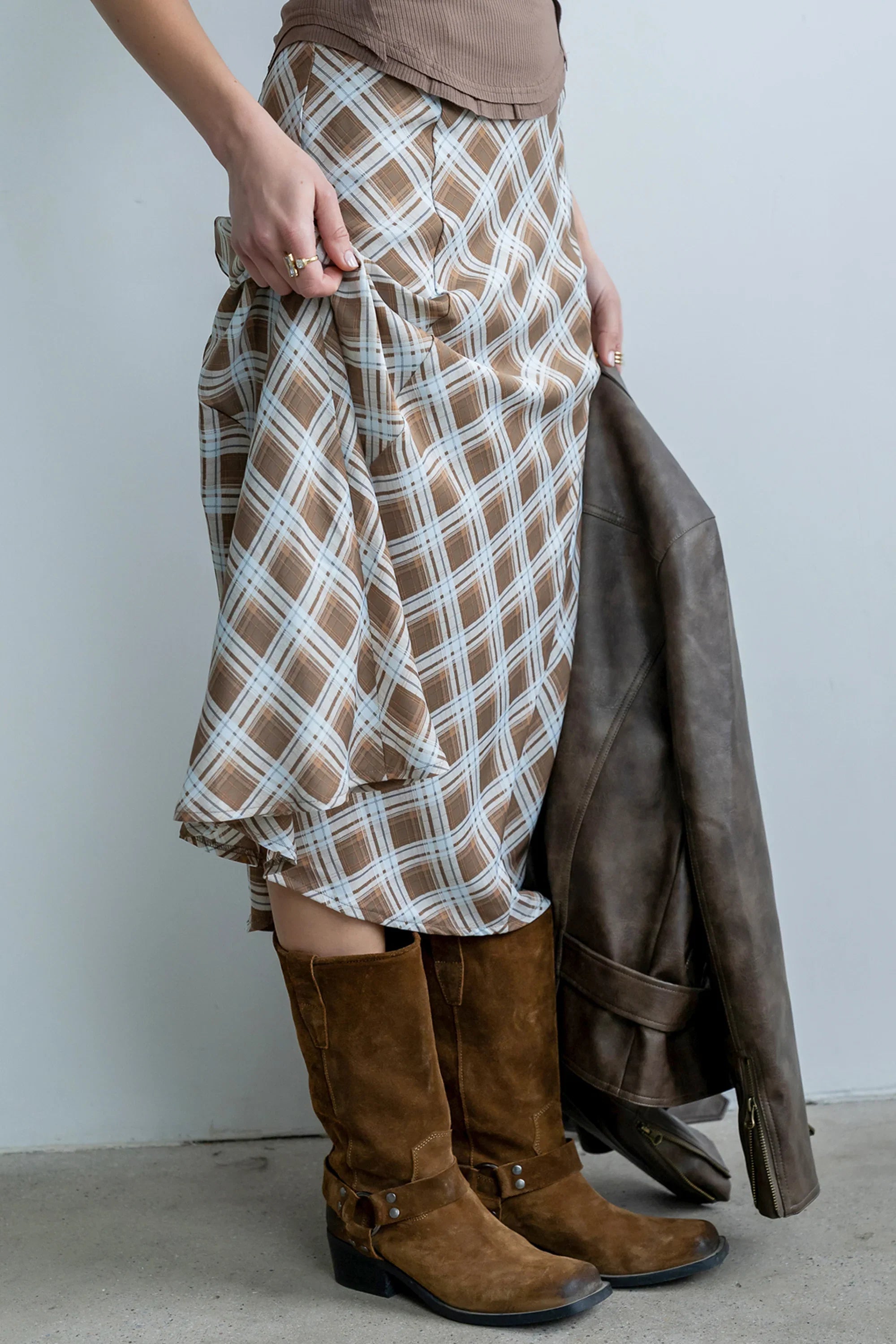 Zadie Plaid Maxi Skirt