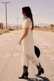 Maxene Embroidered Midi Dress FINAL SALE