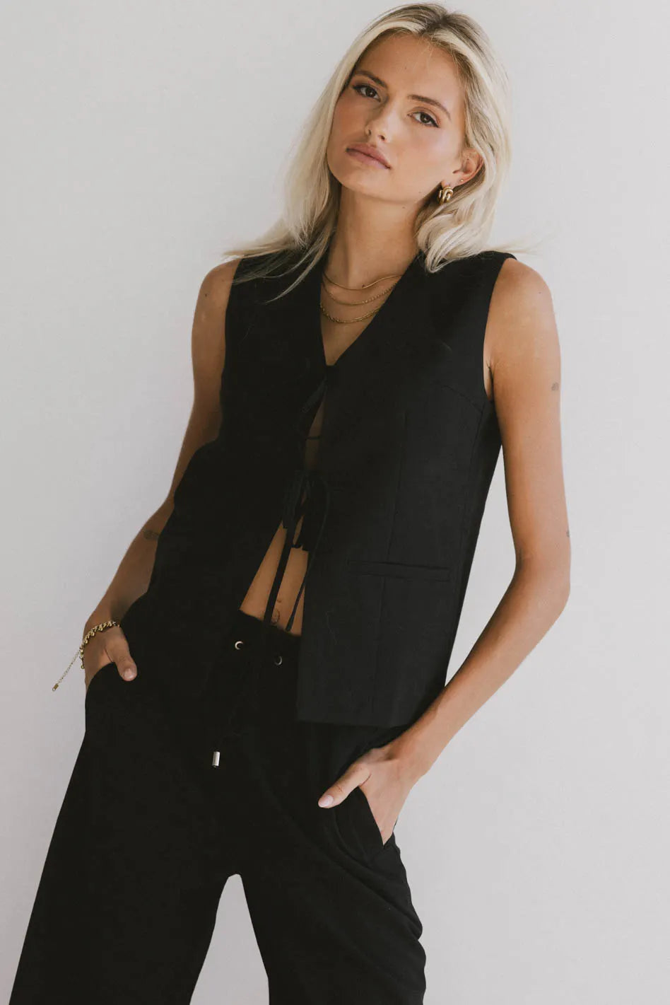 Eslyn Oversized Vest in Black FINAL SALE