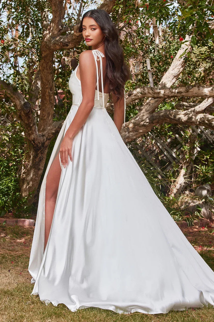 Lottie Gown Off White SATIN A LINE DRESS