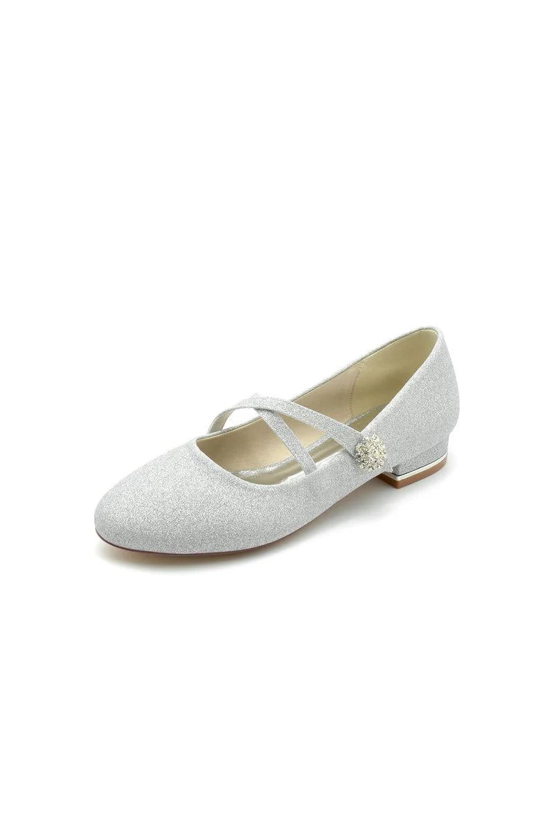 White Pointed Toe Wedding Flats