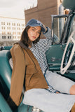 Krue Contrast Jacket in Brown