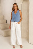 Alexis Knit Vest in Blue FINAL SALE