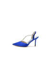 Pointed Toe Crystal Ankle Strap Stiletto Heels