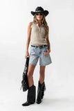 Sydney Studded Denim Shorts
