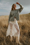 Kaia Knit Cardigan in Heather Grey