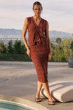 Joana Knit Skirt in Marsala