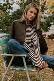 Juniper Collared Jacket in Brown FINAL SALE