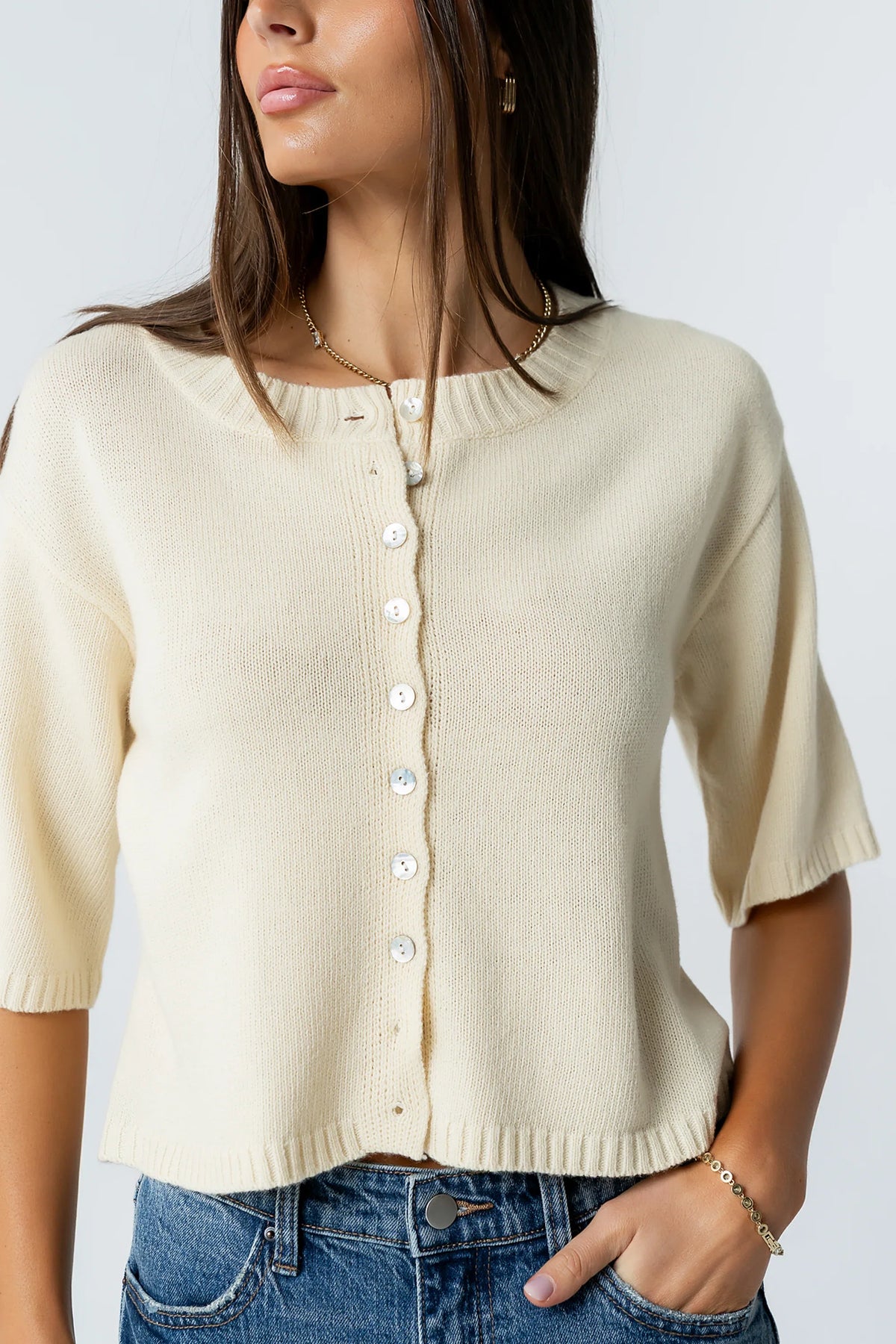 Macey Knit Sweater in Yellow