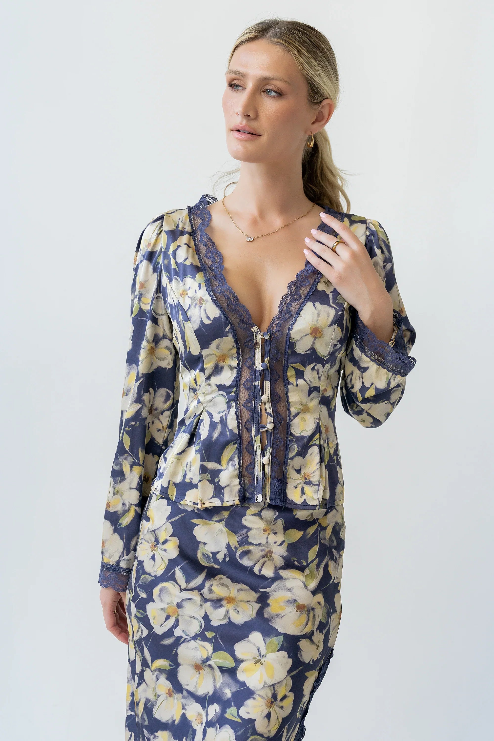 Kirsty Floral Satin Top