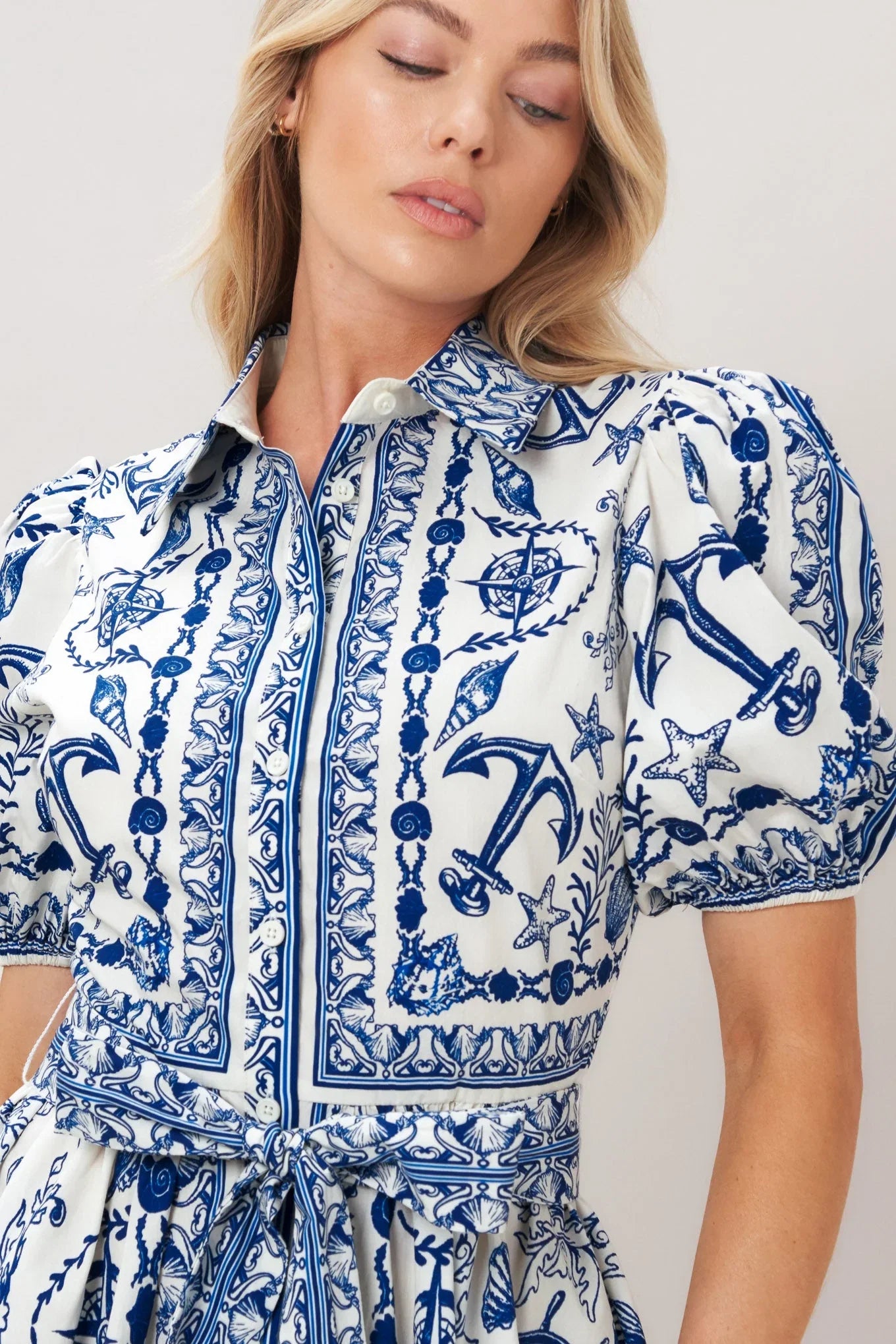 ISLAND PULSE BLUE MINI DRESS