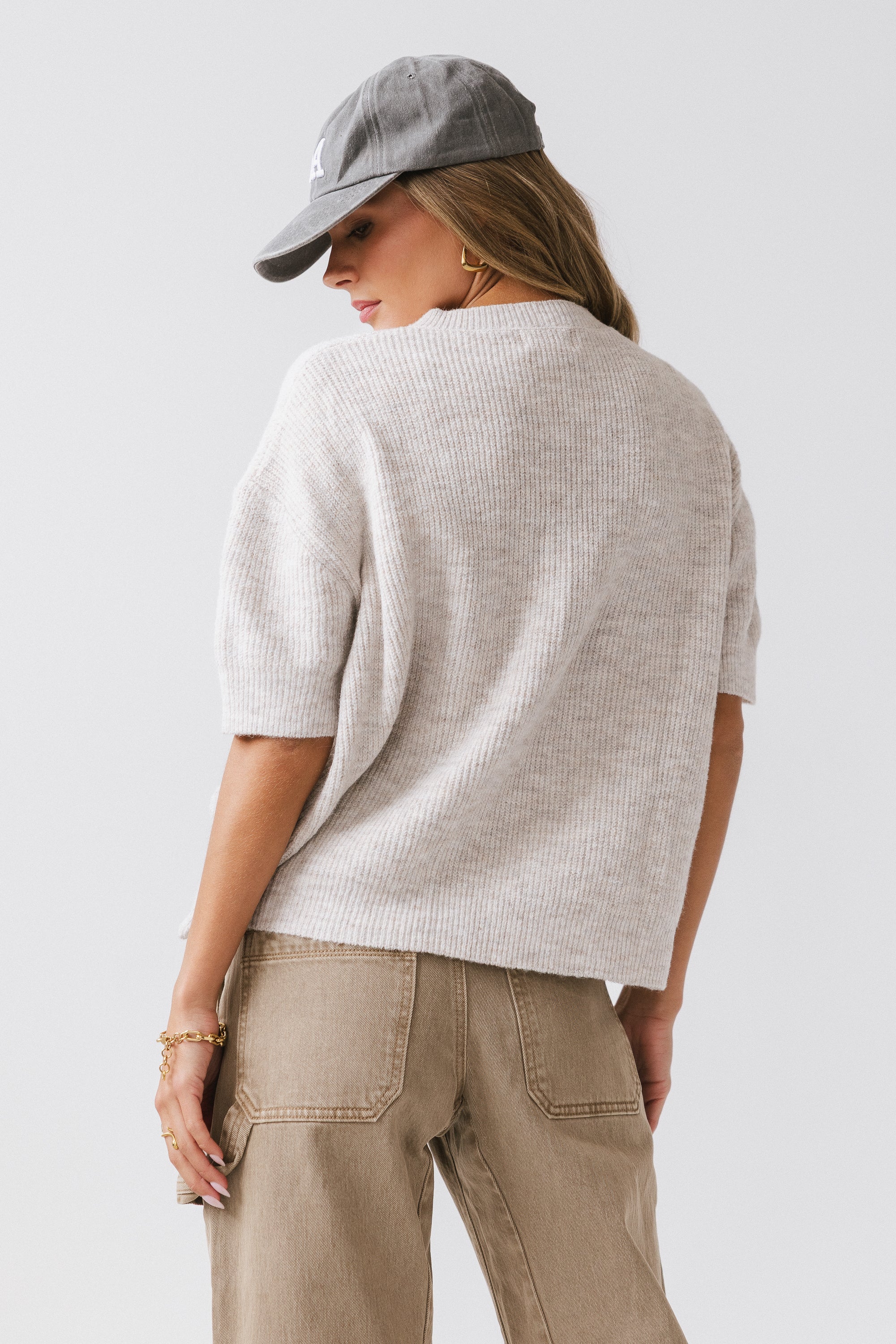 Leah Knit Cardigan in Oatmeal
