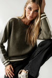 Jayce Striped Sweater in Green