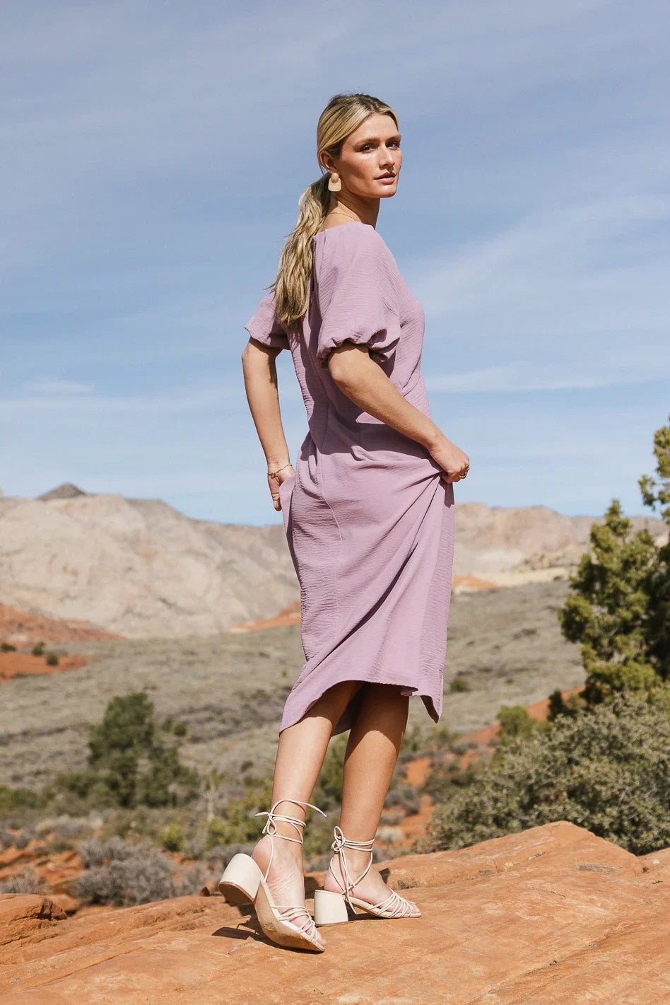 Maeve Midi Dress in Lavender FINAL SALE