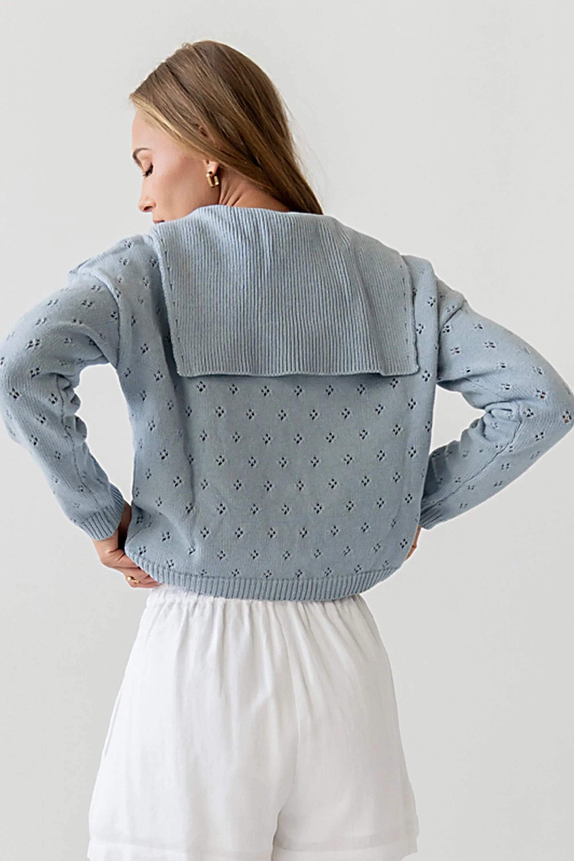 Catalina Pointelle Knit Cardigan