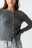 Hellen Knit Cardigan in Charcoal