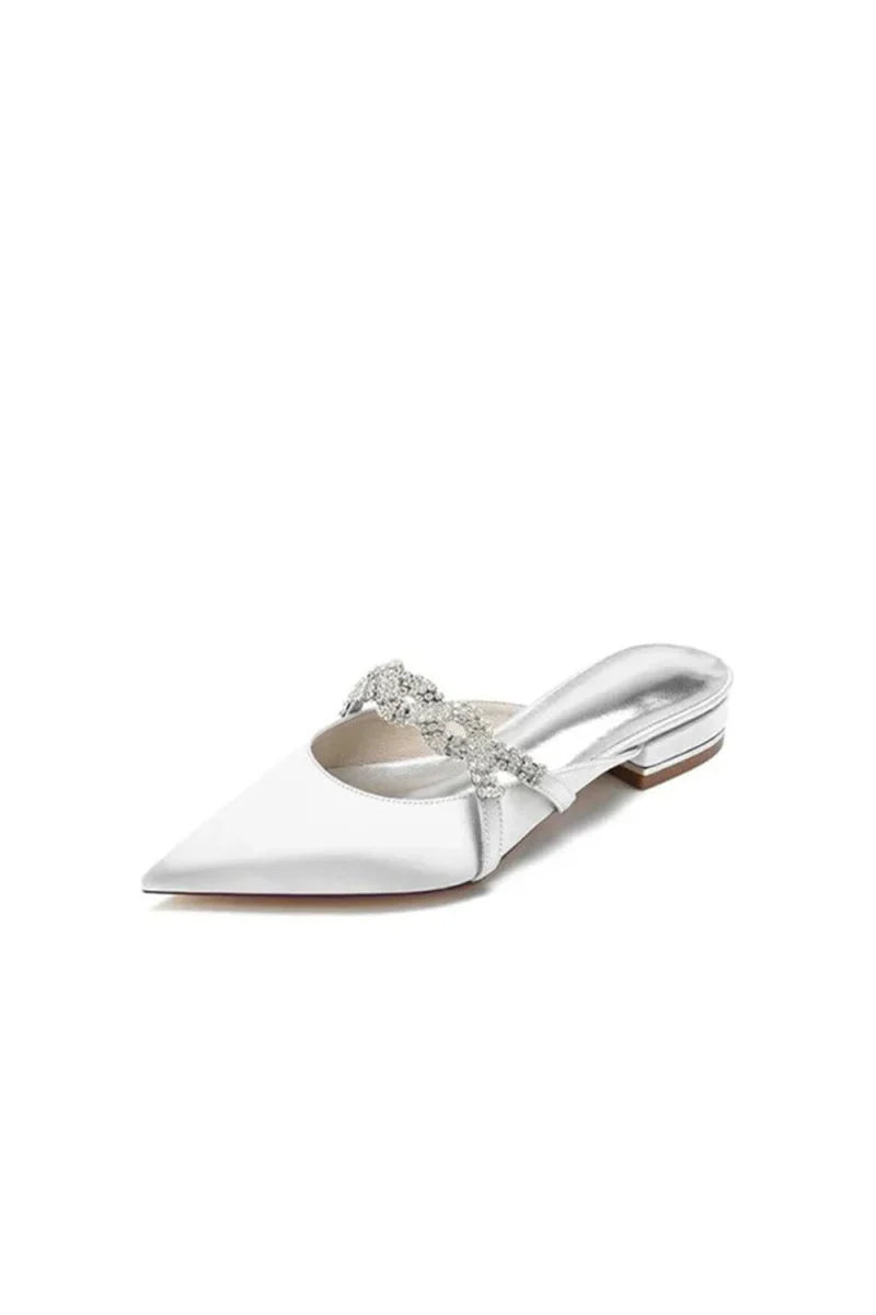 Glitter Crystal Embellished Kitten Sandals