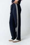 Kourtney Waffle Knit Pants in Navy