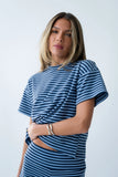 Jannet Striped Top in Navy