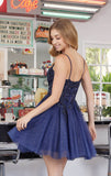 ROSEMARY A LINE MINI DRESS NAVY BLUE
