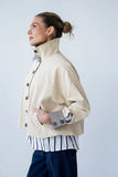 Colette Oversized Trench Jacket in Khaki
