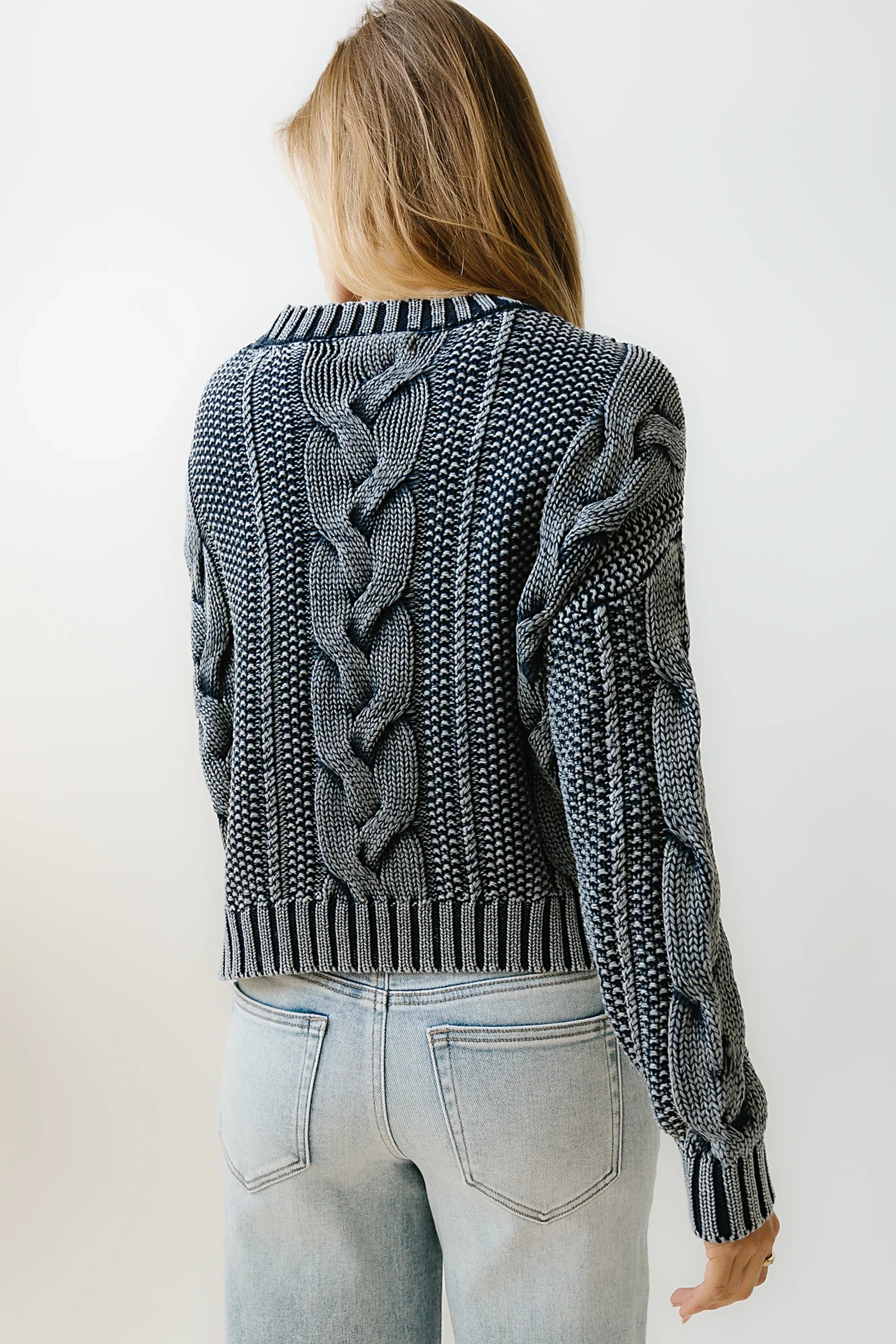 Josephine Knit Sweater in Navy FINAL SALE