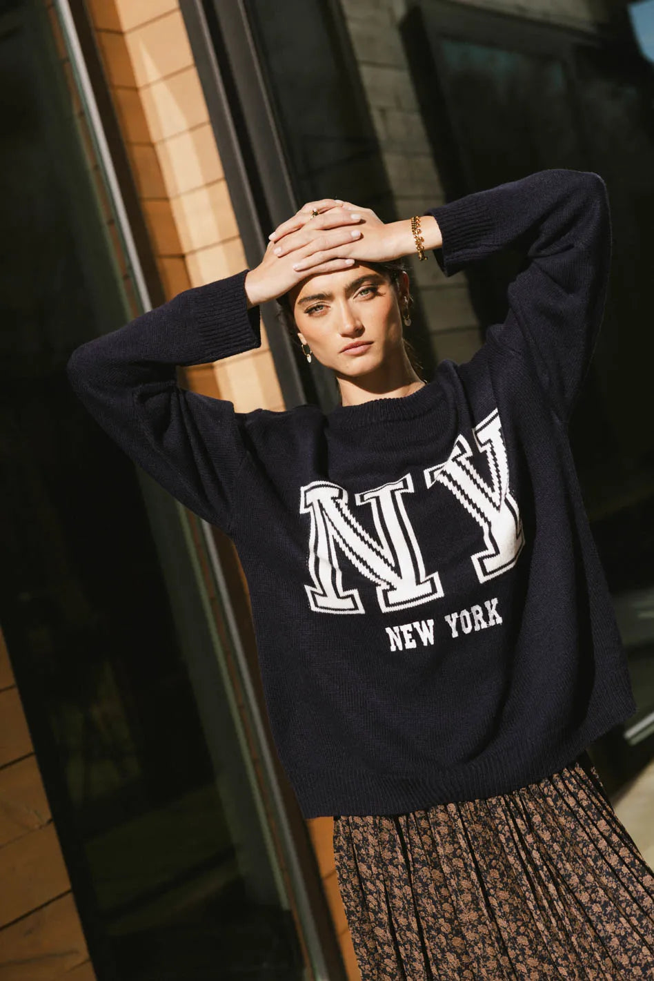 Urban Graphic Knit Sweater New York FINAL SALE