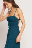 OCEAN BREEZE TEAL MAXI DRESS
