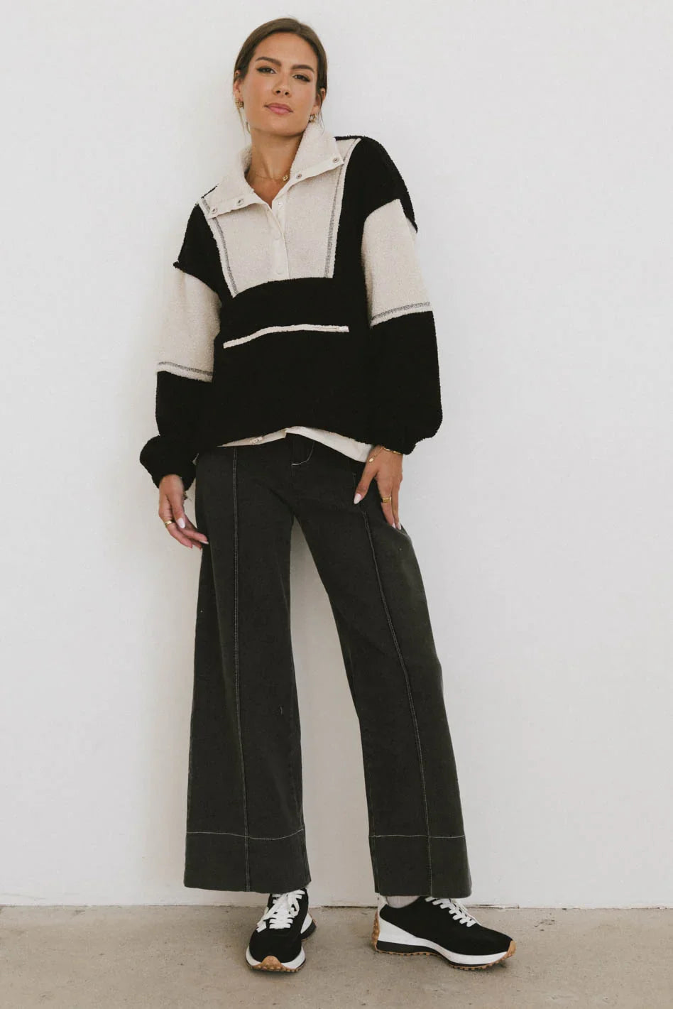 Emmaline Wide Leg Jeans in Black FINAL SALE