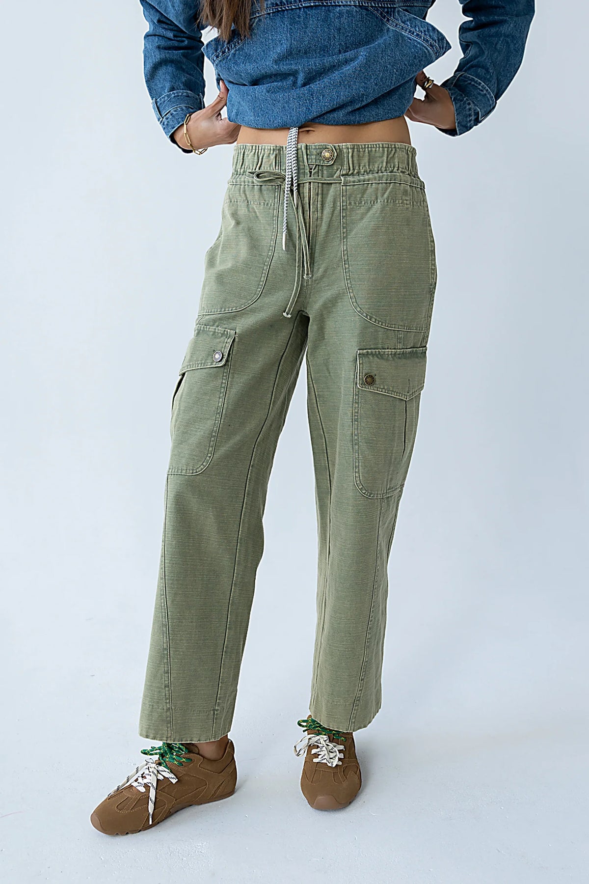 Kirsty Straight Leg Pants in Green
