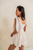 Mary Floral Knit Romper in Ivory FINAL SALE