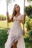 Kora Ruffle Maxi Dress in Yellow