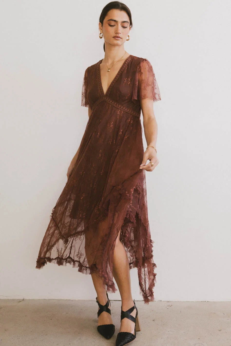 Francine Embroidered Mesh Dress FINAL SALE
