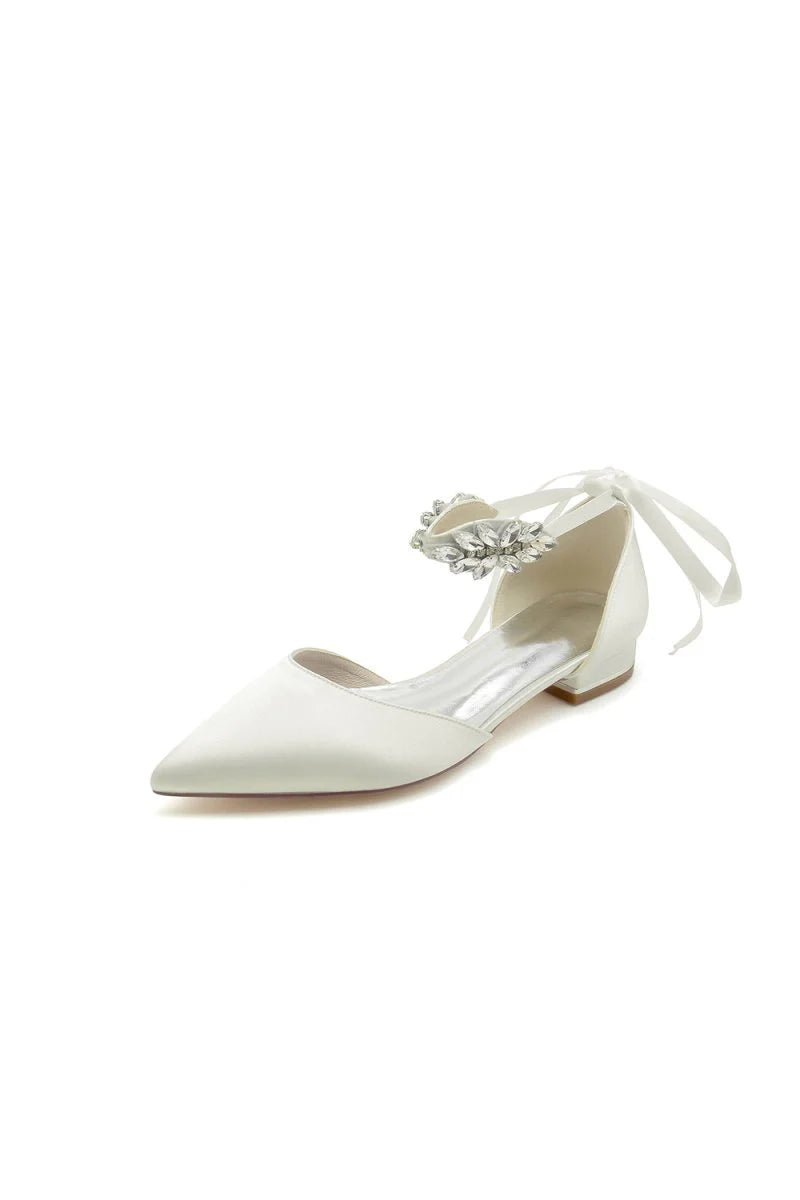 Champagne High Heels with Ornate Crystal and Pearl Accent