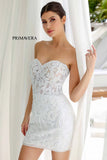 4227 Primavera Corset Beaded Mini Dress